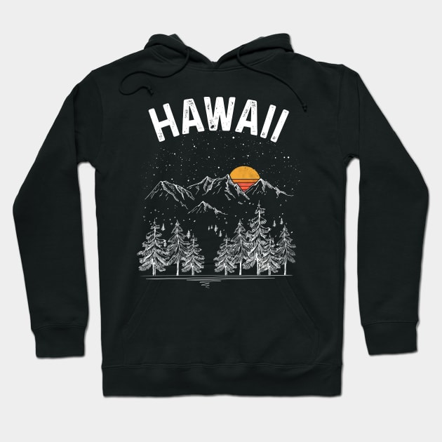 Vintage Retro Hawaii State Hoodie by DanYoungOfficial